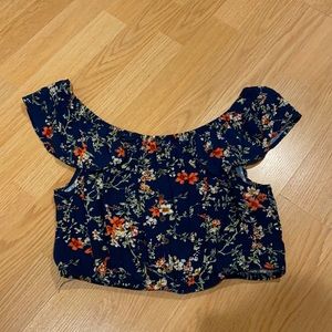 Cropped off the shoulder top